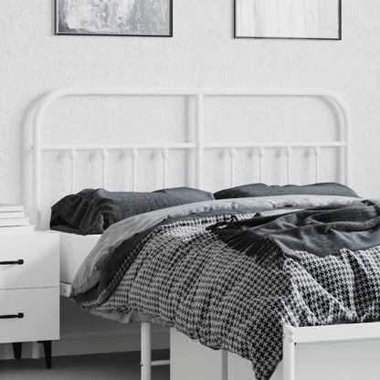 vidaXL Ersatz-Kopfteil Metall Weiß 140 cm