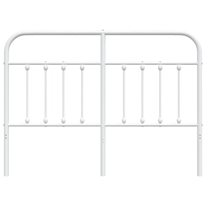 vidaXL Ersatz-Kopfteil Metall Weiß 140 cm
