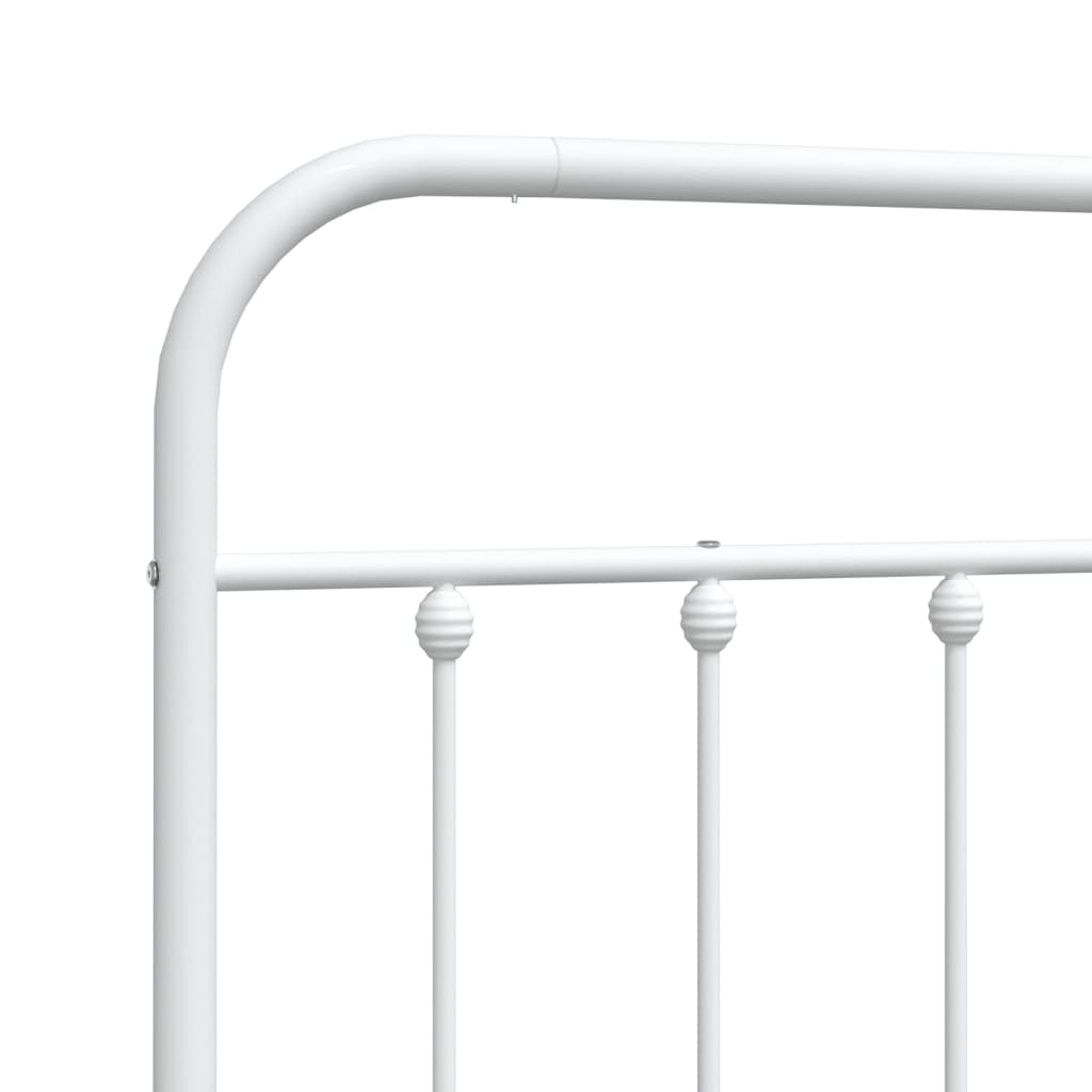 vidaXL Ersatz-Kopfteil Metall Weiß 140 cm
