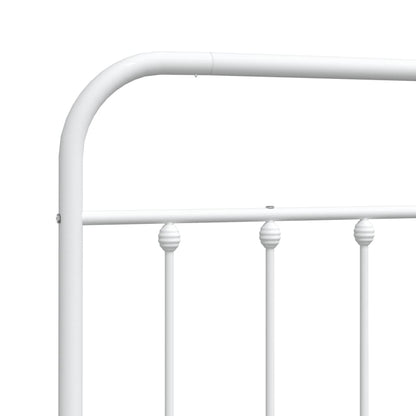vidaXL Ersatz-Kopfteil Metall Weiß 140 cm