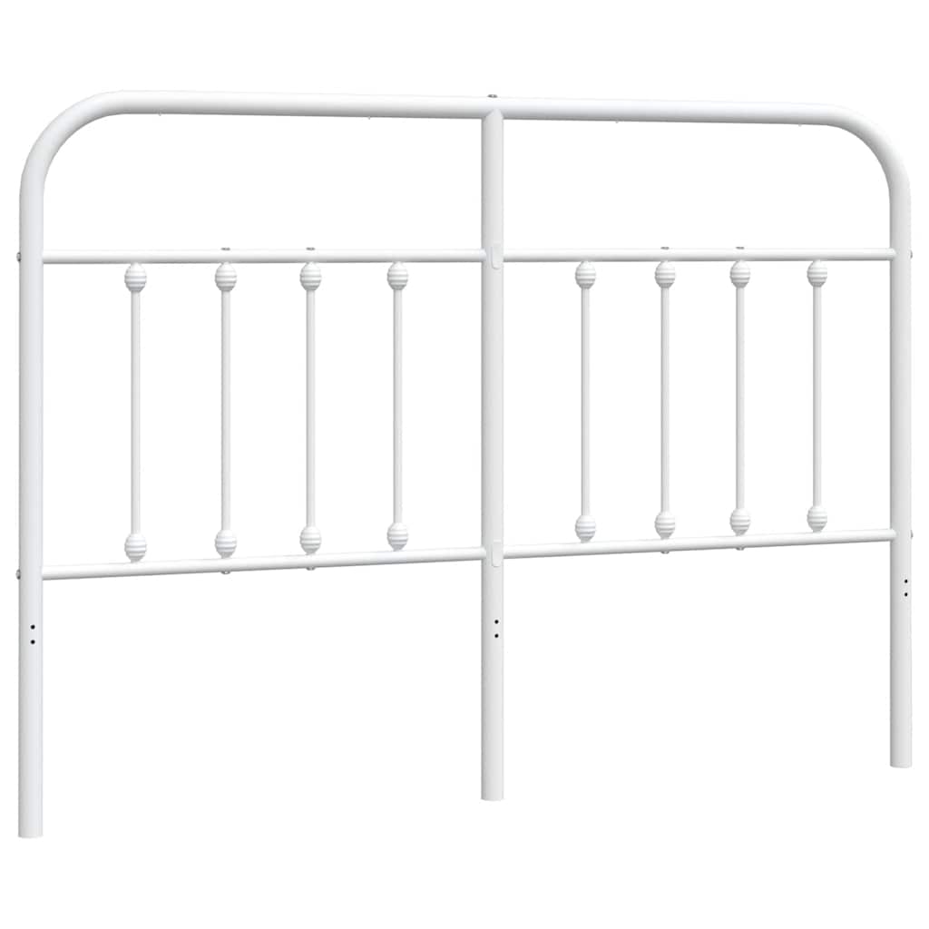 vidaXL Ersatz-Kopfteil Metall Weiß 150 cm