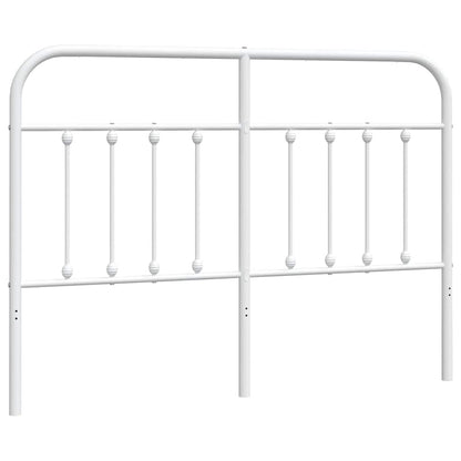 vidaXL Ersatz-Kopfteil Metall Weiß 150 cm