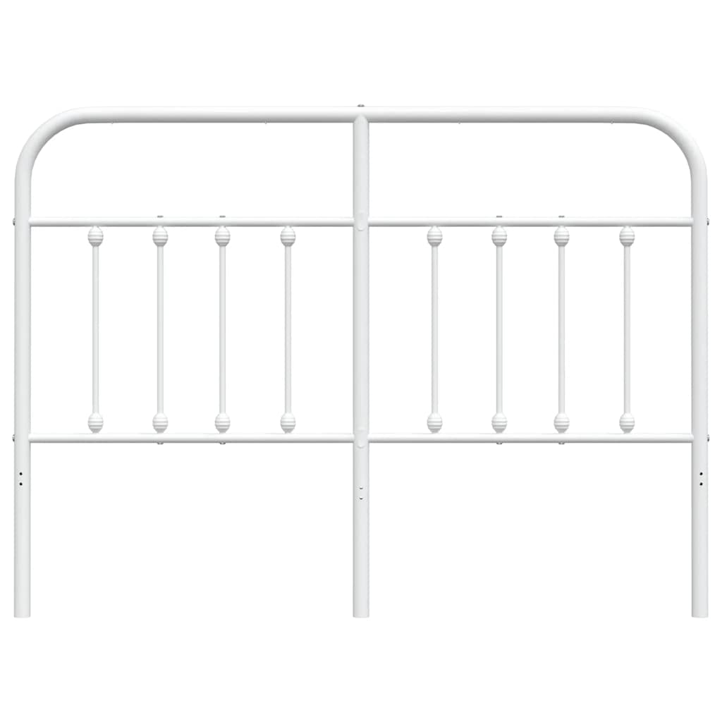 vidaXL Ersatz-Kopfteil Metall Weiß 150 cm