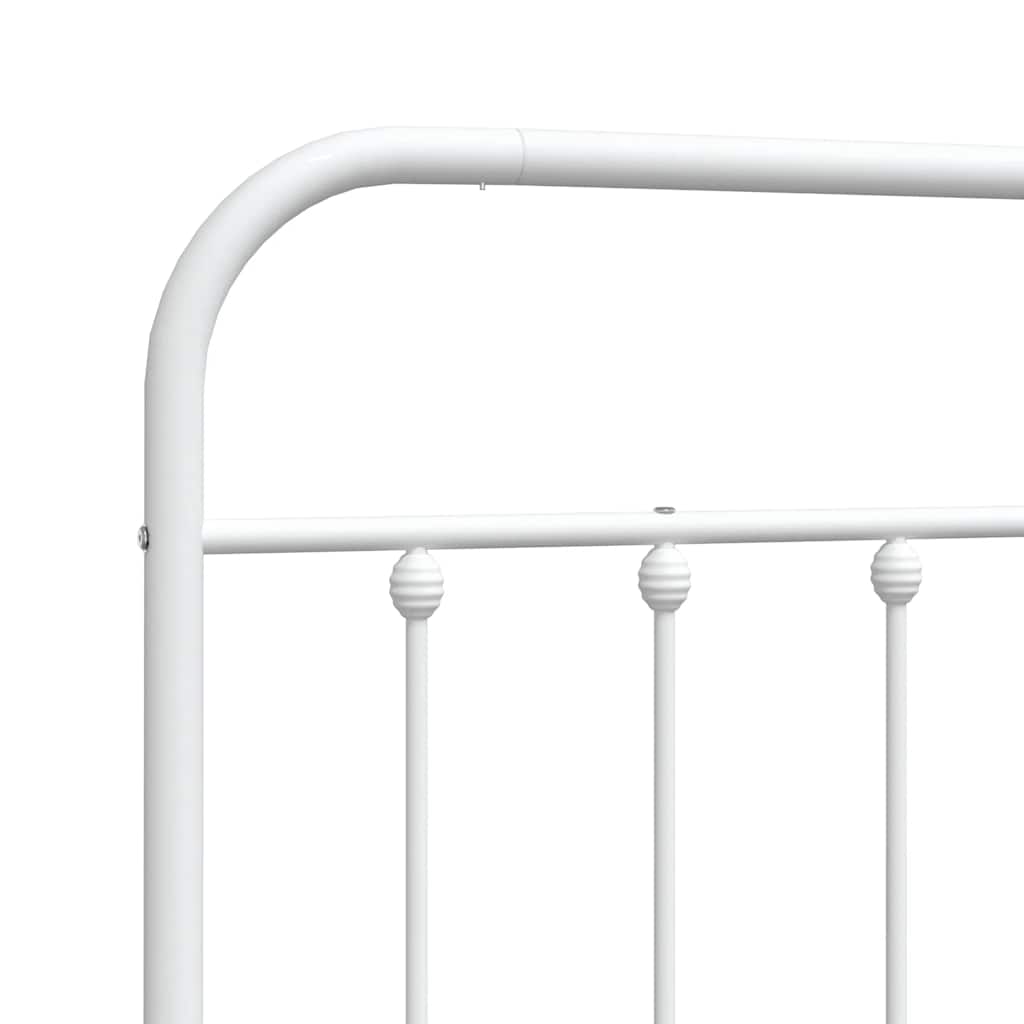 vidaXL Ersatz-Kopfteil Metall Weiß 150 cm