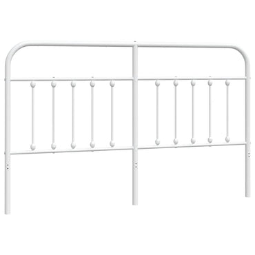 vidaXL Ersatz-Kopfteil Metall Weiß 160 cm