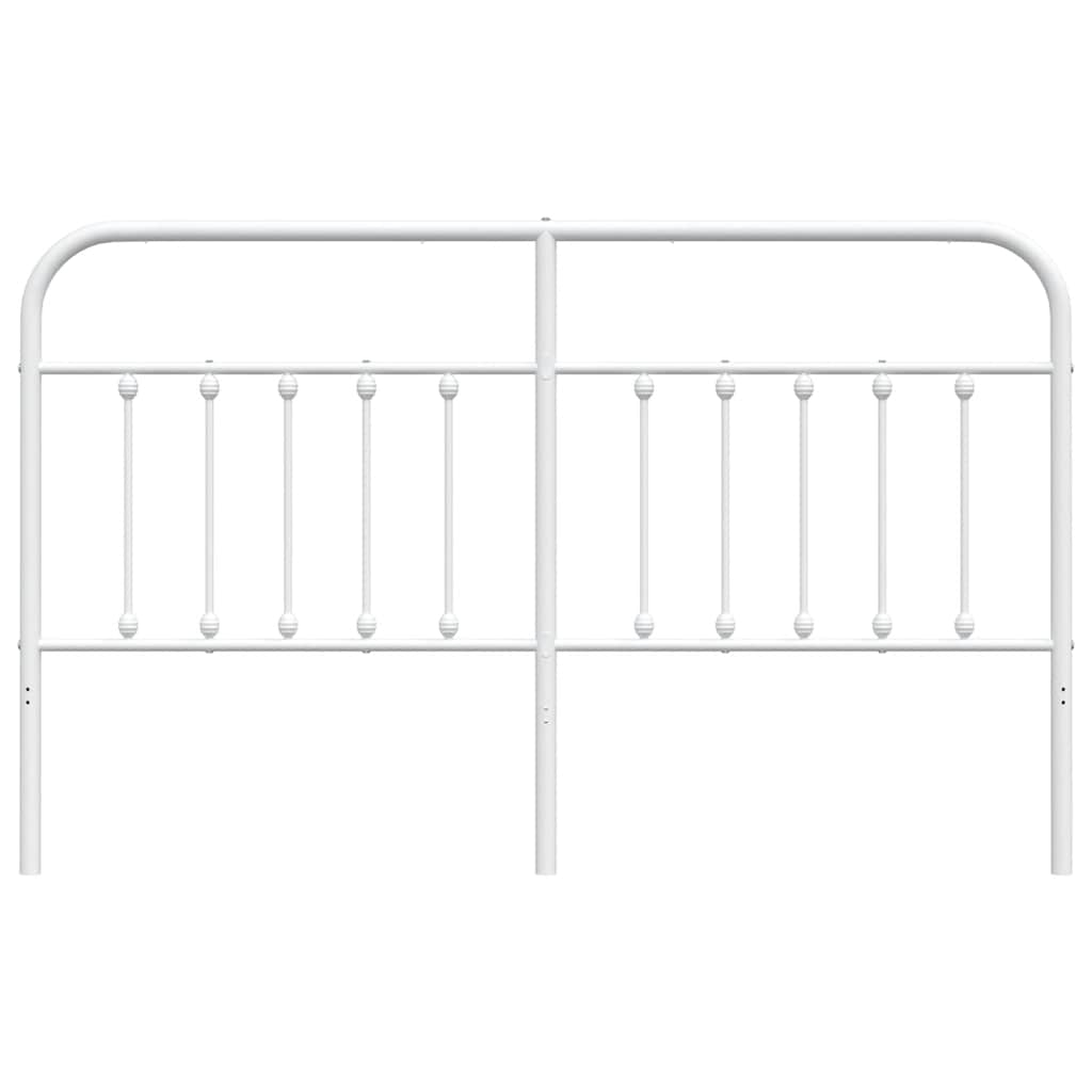 vidaXL Ersatz-Kopfteil Metall Weiß 160 cm