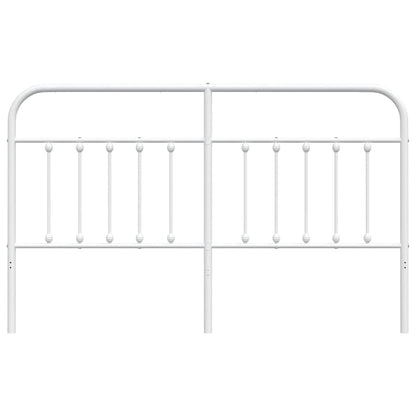 vidaXL Ersatz-Kopfteil Metall Weiß 160 cm