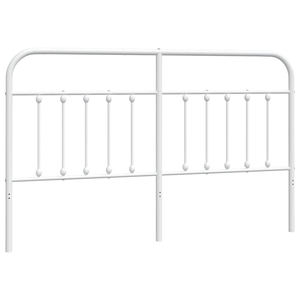 vidaXL Ersatz-Kopfteil Metall Weiß 180 cm