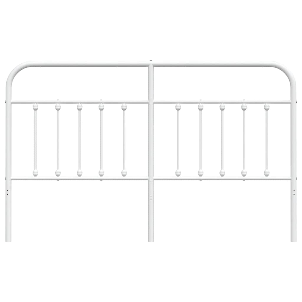 vidaXL Ersatz-Kopfteil Metall Weiß 180 cm