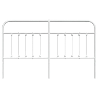 vidaXL Ersatz-Kopfteil Metall Weiß 180 cm