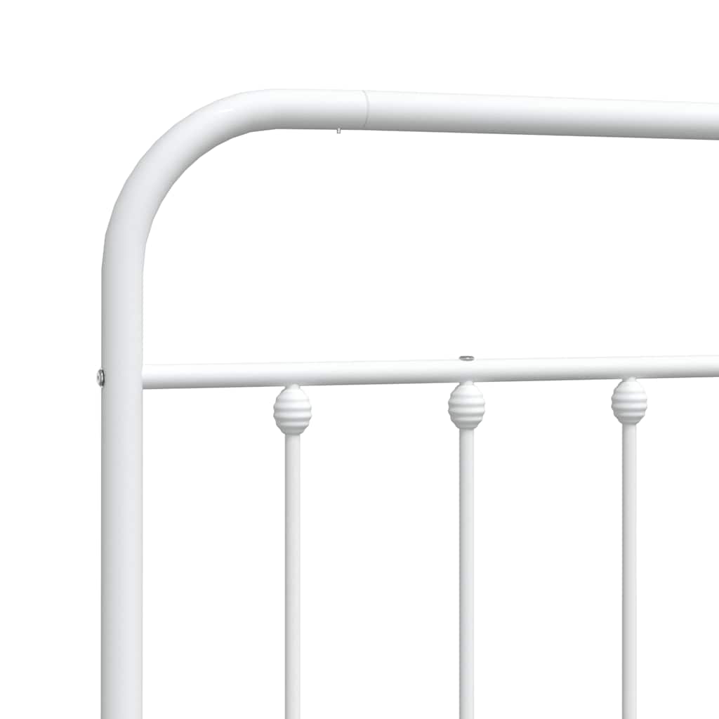 vidaXL Ersatz-Kopfteil Metall Weiß 180 cm