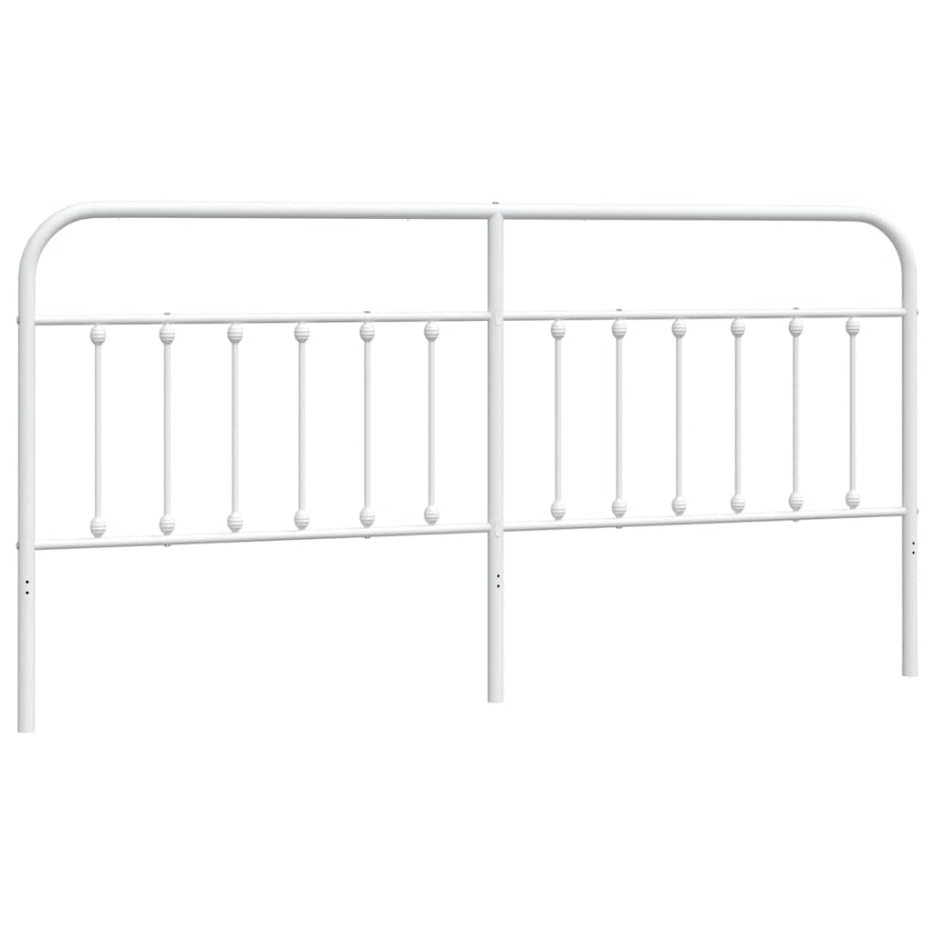 vidaXL Ersatz-Kopfteil Metall Weiß 193 cm