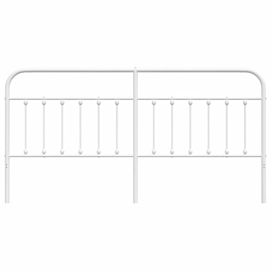 vidaXL Ersatz-Kopfteil Metall Weiß 193 cm