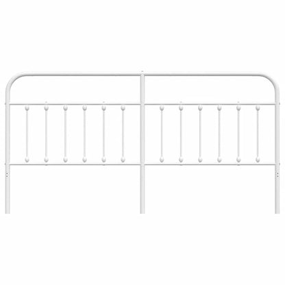 vidaXL Ersatz-Kopfteil Metall Weiß 193 cm