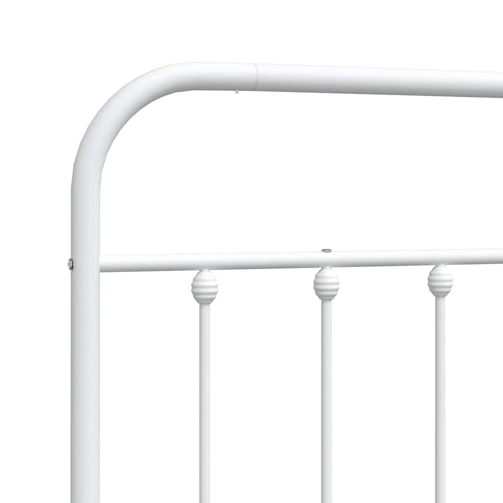 vidaXL Ersatz-Kopfteil Metall Weiß 193 cm