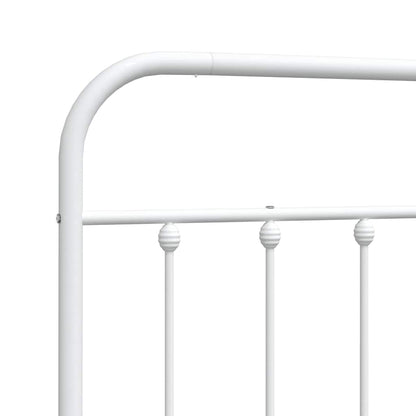 vidaXL Ersatz-Kopfteil Metall Weiß 193 cm