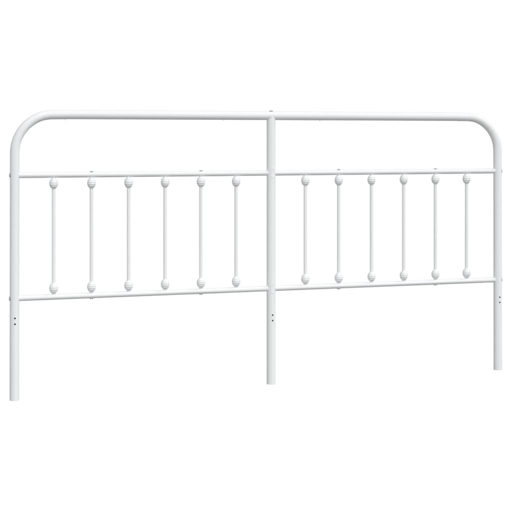 vidaXL Ersatz-Kopfteil Metall Weiß 200 cm