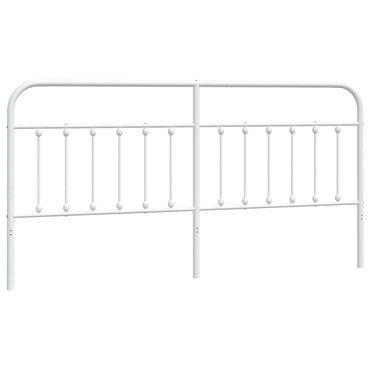vidaXL Ersatz-Kopfteil Metall Weiß 200 cm