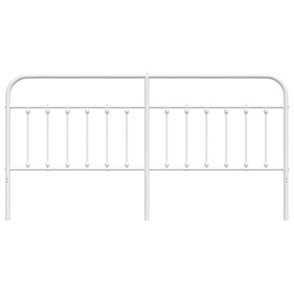 vidaXL Ersatz-Kopfteil Metall Weiß 200 cm