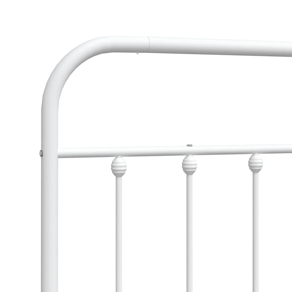 vidaXL Ersatz-Kopfteil Metall Weiß 200 cm