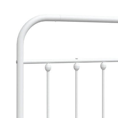 vidaXL Ersatz-Kopfteil Metall Weiß 200 cm