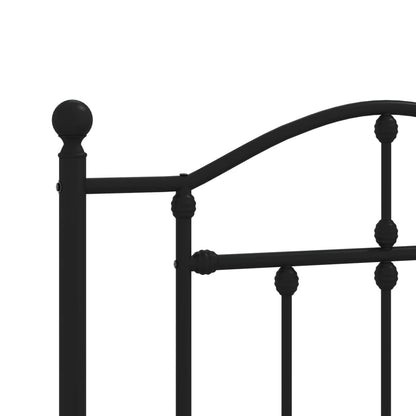 vidaXL Ersatz-Kopfteil Metall Schwarz 80 cm