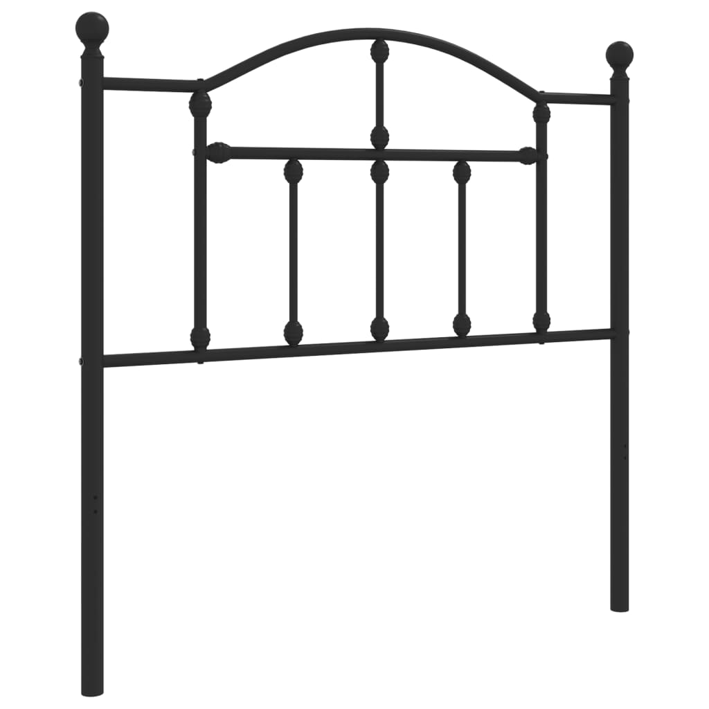 vidaXL Ersatz-Kopfteil Metall Schwarz 90 cm