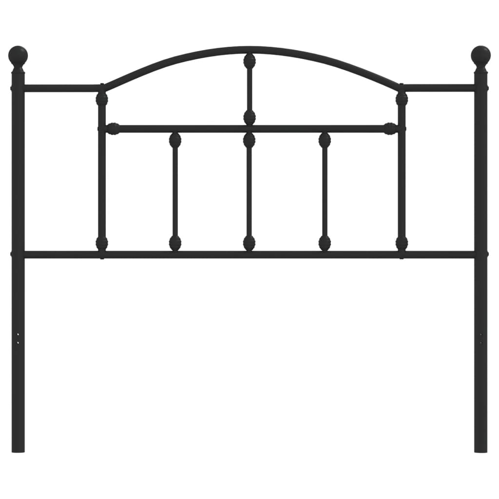 vidaXL Ersatz-Kopfteil Metall Schwarz 107 cm
