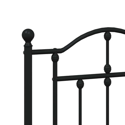 vidaXL Ersatz-Kopfteil Metall Schwarz 135 cm