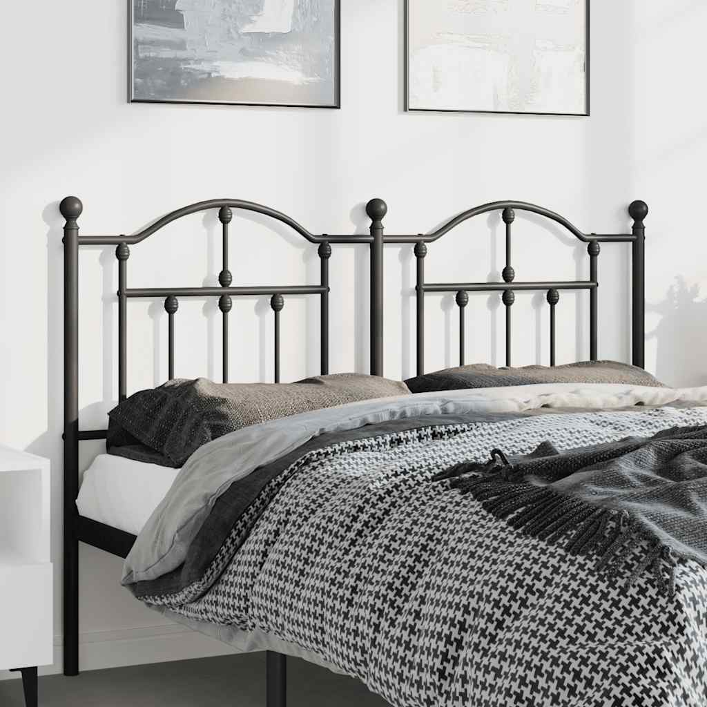 vidaXL Ersatz-Kopfteil Metall Schwarz 135 cm