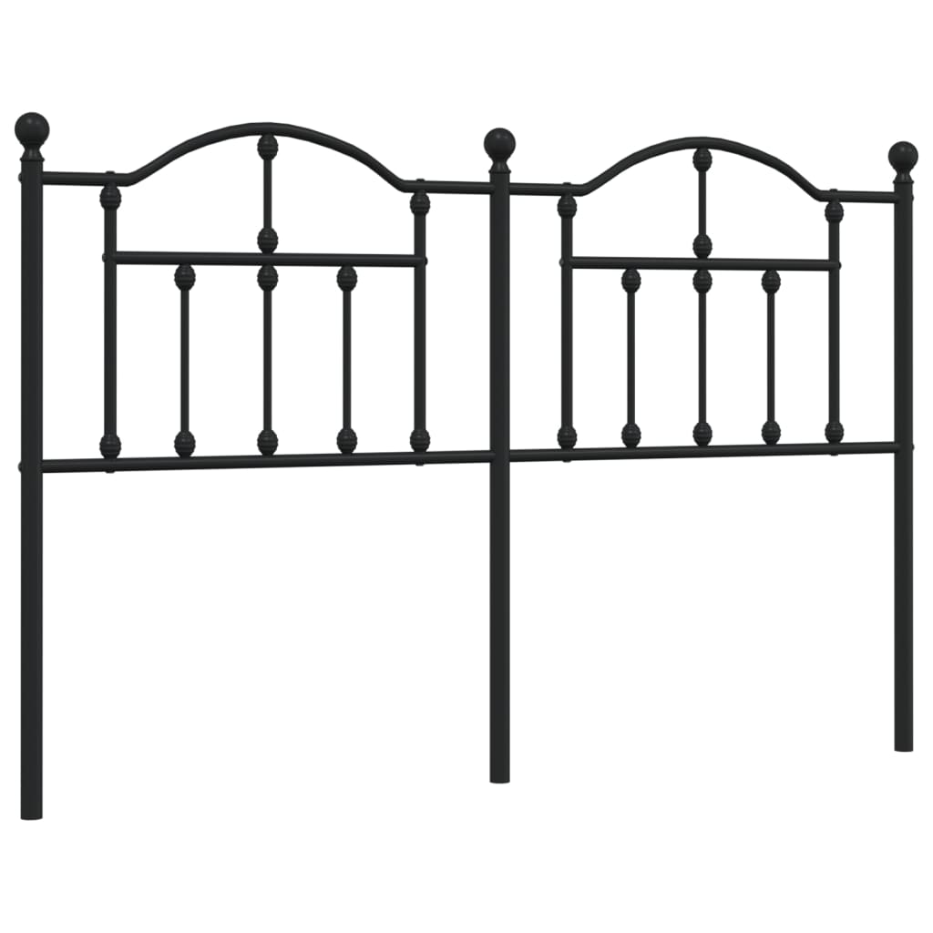 vidaXL Ersatz-Kopfteil Metall Schwarz 140 cm