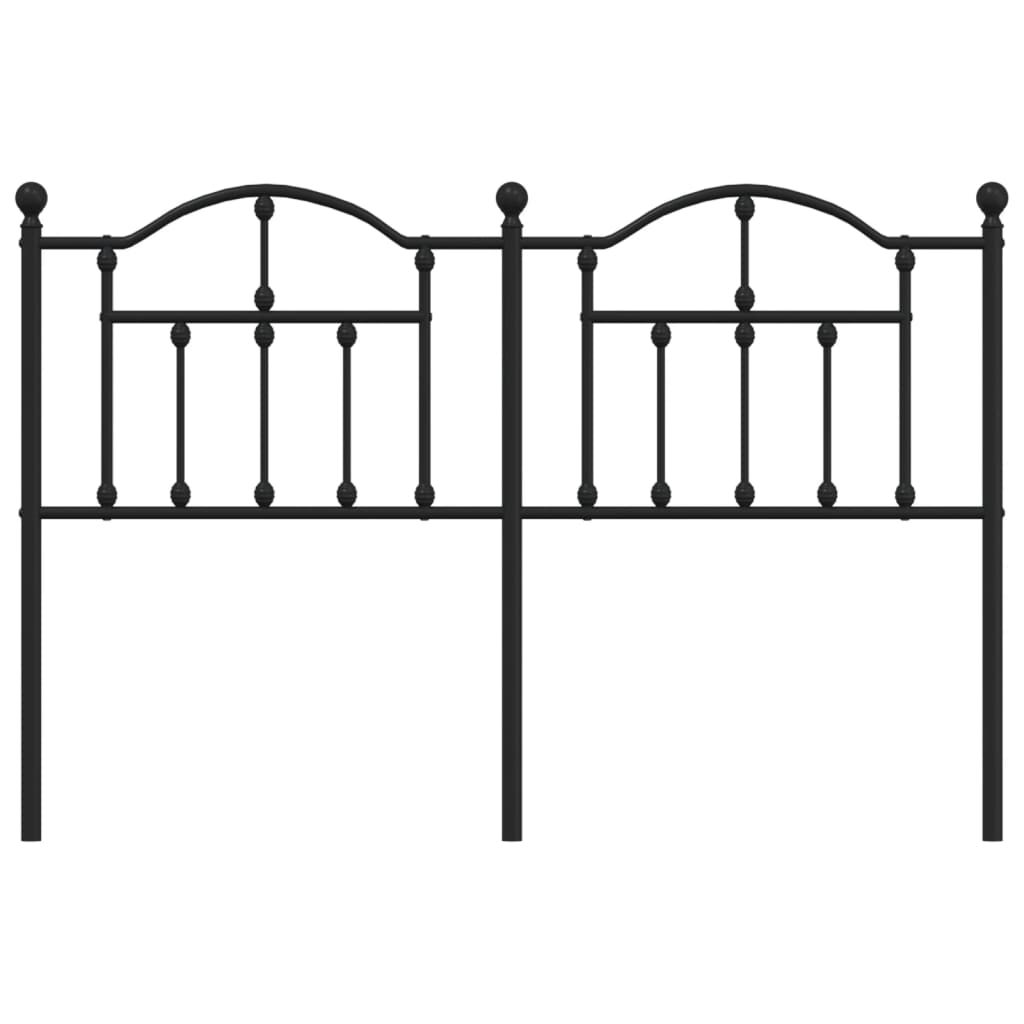 vidaXL Ersatz-Kopfteil Metall Schwarz 140 cm