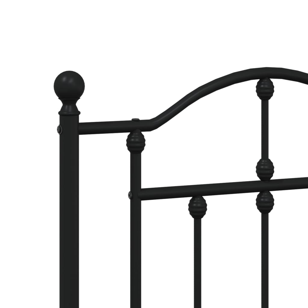 vidaXL Ersatz-Kopfteil Metall Schwarz 140 cm