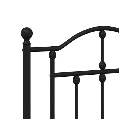 vidaXL Ersatz-Kopfteil Metall Schwarz 140 cm
