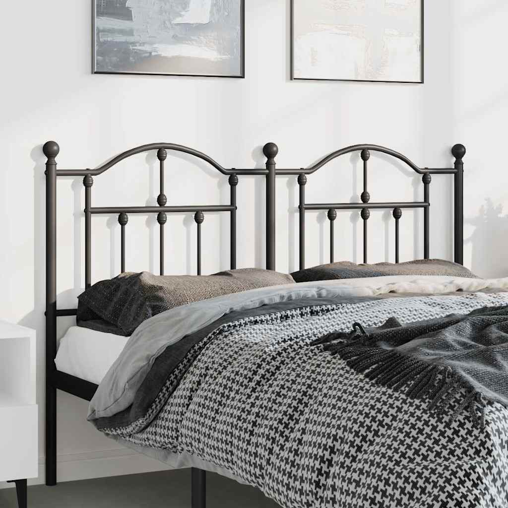 vidaXL Ersatz-Kopfteil Metall Schwarz 150 cm