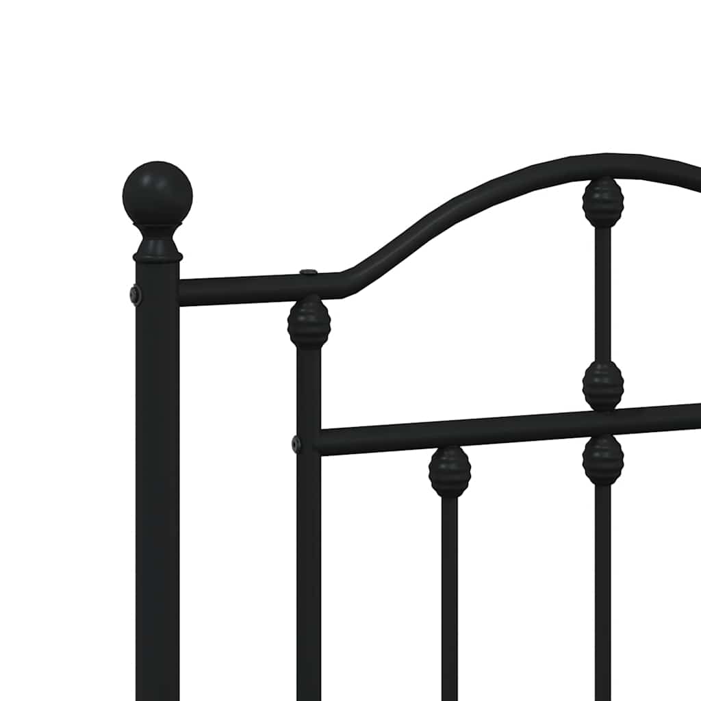 vidaXL Ersatz-Kopfteil Metall Schwarz 160 cm