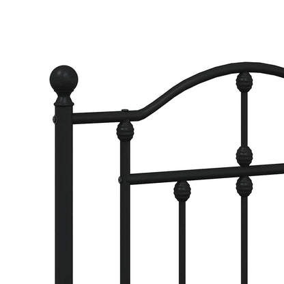 vidaXL Ersatz-Kopfteil Metall Schwarz 160 cm