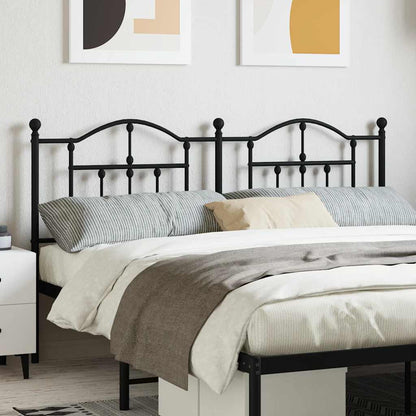 vidaXL Ersatz-Kopfteil Metall Schwarz 160 cm