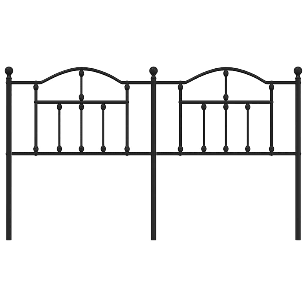 vidaXL Ersatz-Kopfteil Metall Schwarz 180 cm