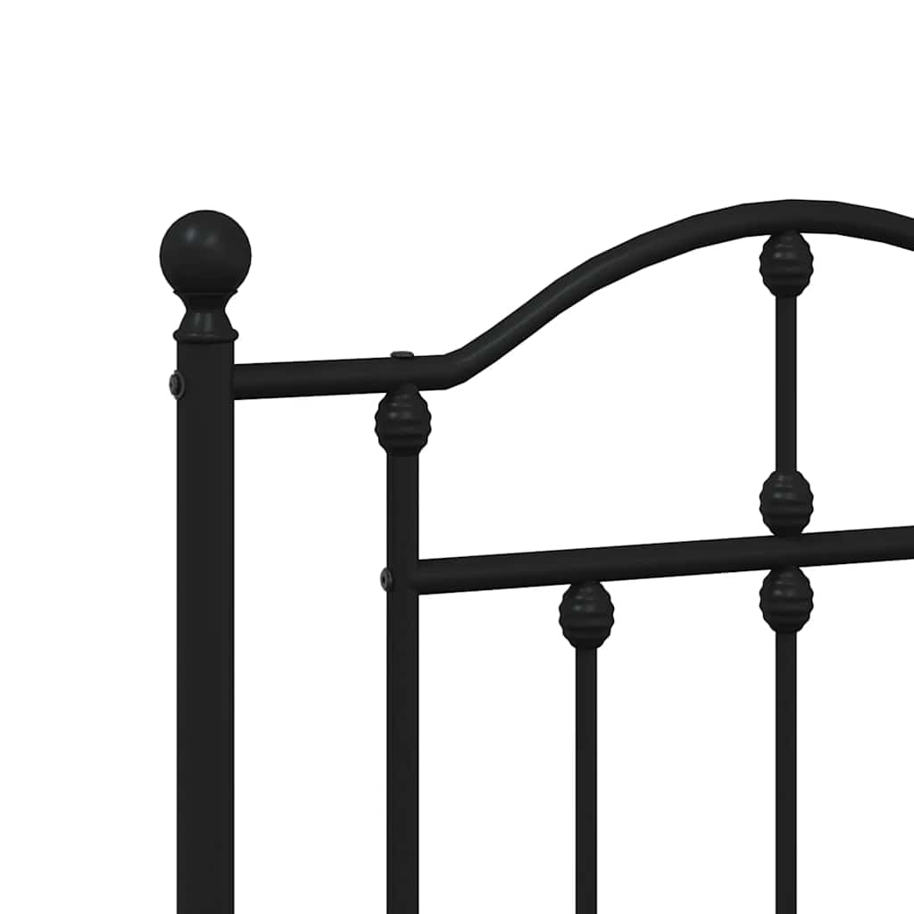 vidaXL Ersatz-Kopfteil Metall Schwarz 180 cm