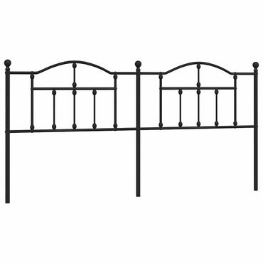 vidaXL Ersatz-Kopfteil Metall Schwarz 200 cm