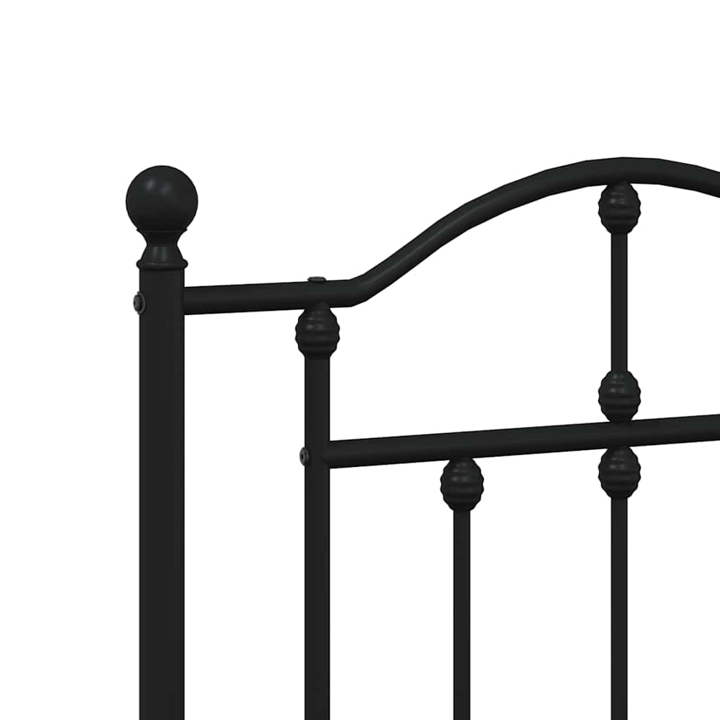 vidaXL Ersatz-Kopfteil Metall Schwarz 200 cm