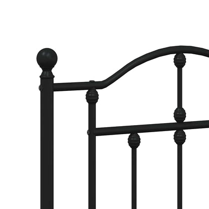 vidaXL Ersatz-Kopfteil Metall Schwarz 200 cm