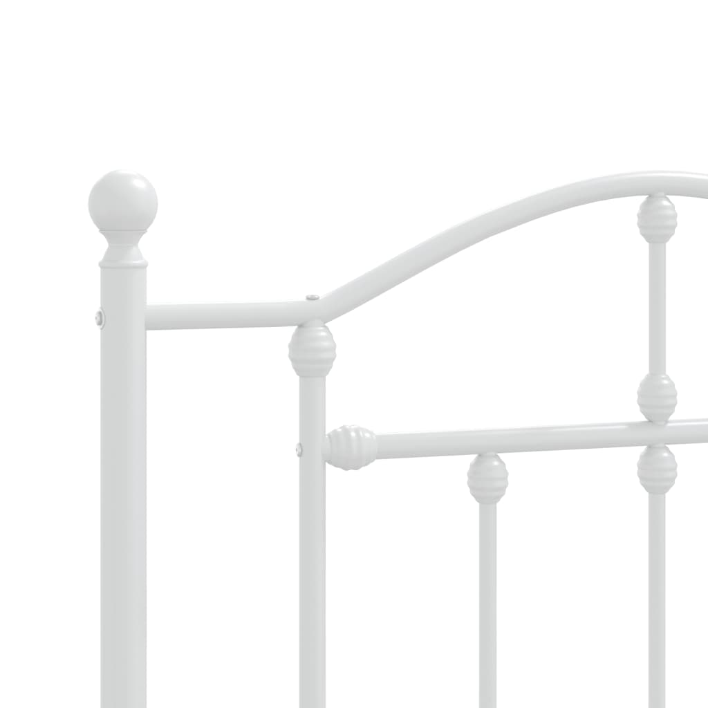 vidaXL Ersatz-Kopfteil Metall Weiß 90 cm