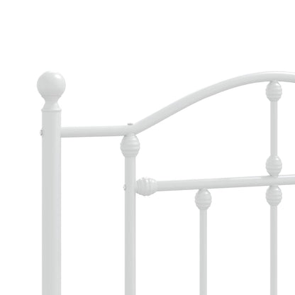 vidaXL Ersatz-Kopfteil Metall Weiß 90 cm