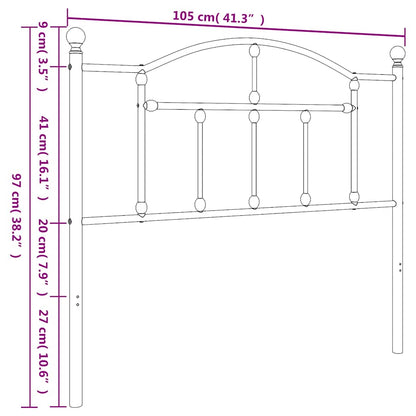 vidaXL Ersatz-Kopfteil Metall Weiß 100 cm