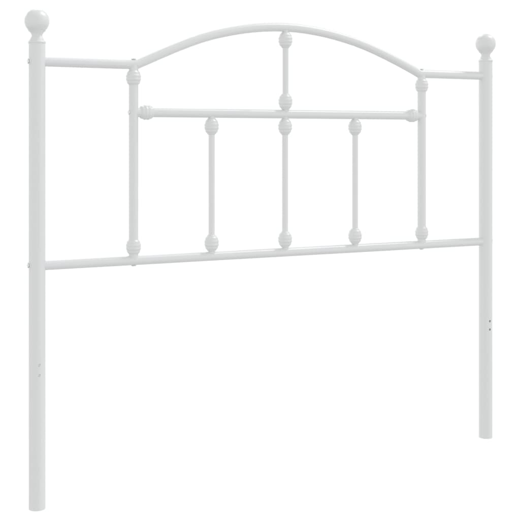 vidaXL Ersatz-Kopfteil Metall Weiß 107 cm