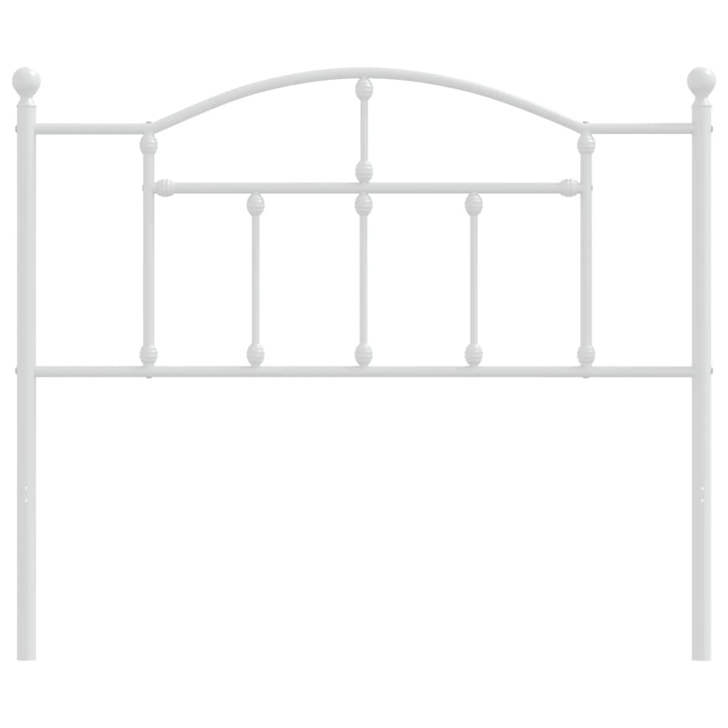 vidaXL Ersatz-Kopfteil Metall Weiß 107 cm