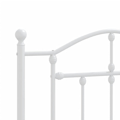 vidaXL Ersatz-Kopfteil Metall Weiß 107 cm