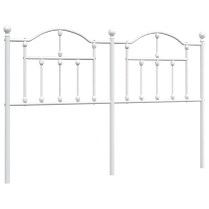 vidaXL Ersatz-Kopfteil Metall Weiß 135 cm